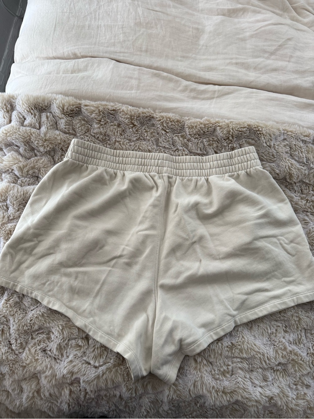 Abercrombie & Fitch Cream Athletic Shorts - Picture 2 of 2